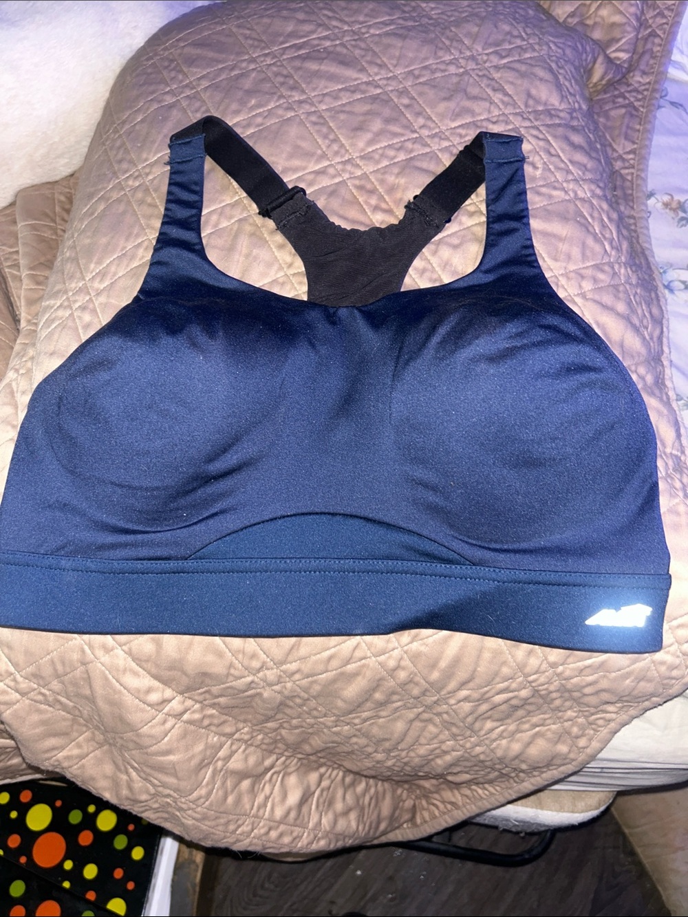 Navy Racerback Sports Bra - Comfortable Support by AVIA